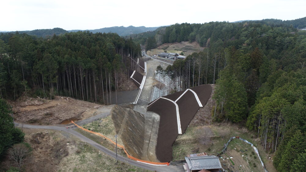 新丸山ダム国道418号五明地区工事用道路工事